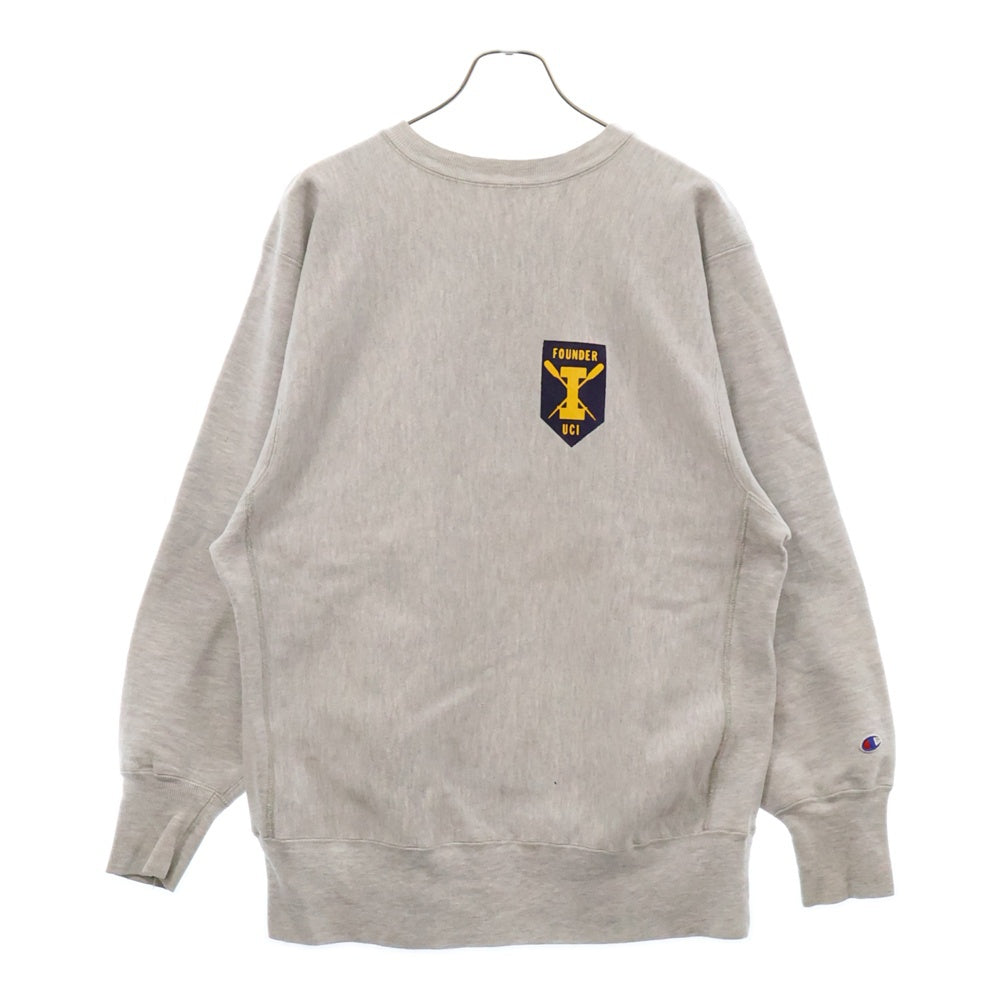 CHAMPION(チャンピオン) 90s REVERSE WEAVE FOUNDER SWEAT UCI リバースウィーブ バック 3段プリント スウェット グレー