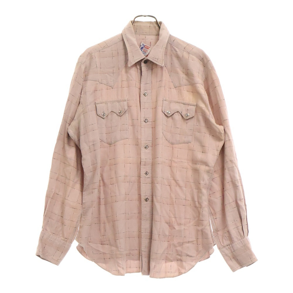 Levi's(リーバイス) 60‐70s VINTAGE SADDLEMAN サドルマン スナップボタン ウエスタン シャツ ピンク