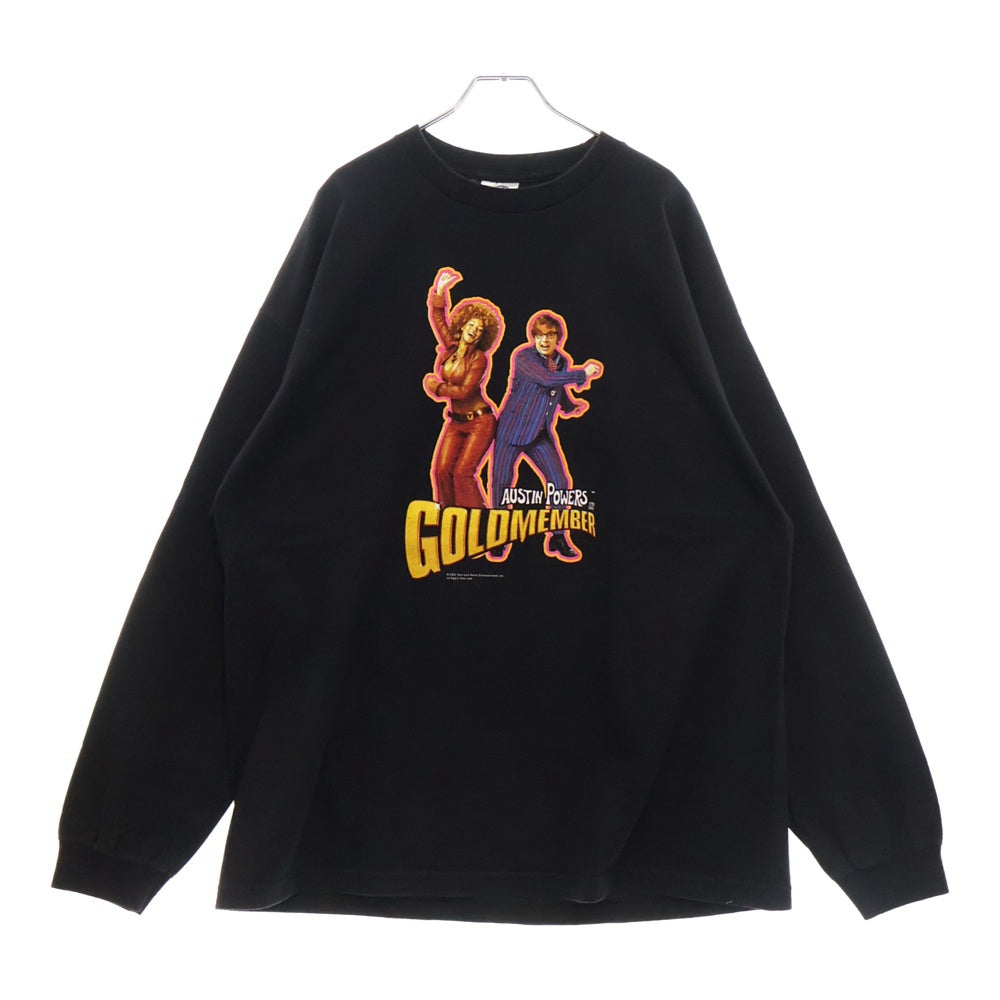 VINTAGE(ヴィンテージ) 00s AUSTIN POWERS in GOLDMEMBER MOVIE TEE L/S オースティン・パワーズ 両面プリント Tシャツ 長袖カットソー ブラック