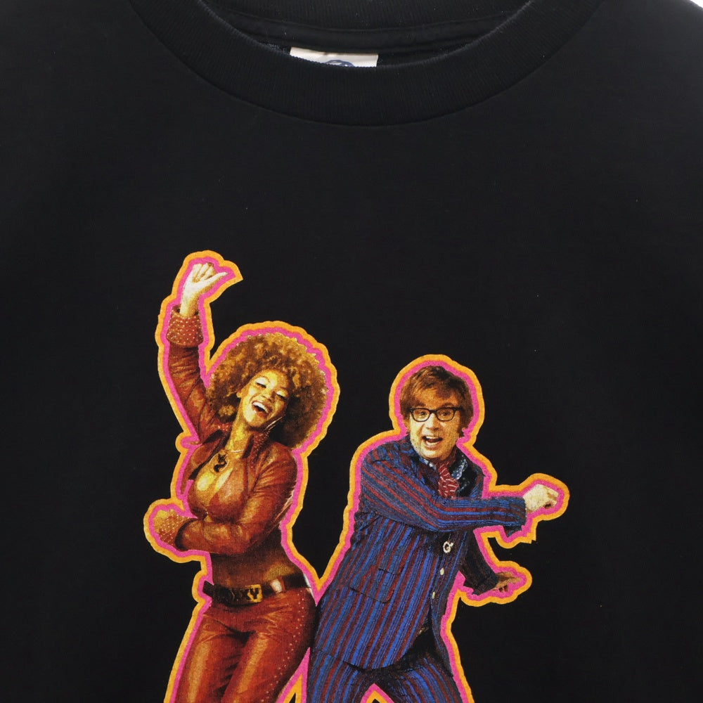 VINTAGE(ヴィンテージ) 00s AUSTIN POWERS in GOLDMEMBER MOVIE TEE L/S オースティン・パワーズ 両面プリント Tシャツ 長袖カットソー ブラック