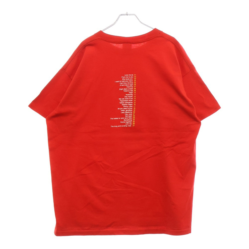 VINTAGE(ヴィンテージ) 00s THE BEATLES 1 ビートルズ 両面プリント Tシャツ 半袖カットソー レッド