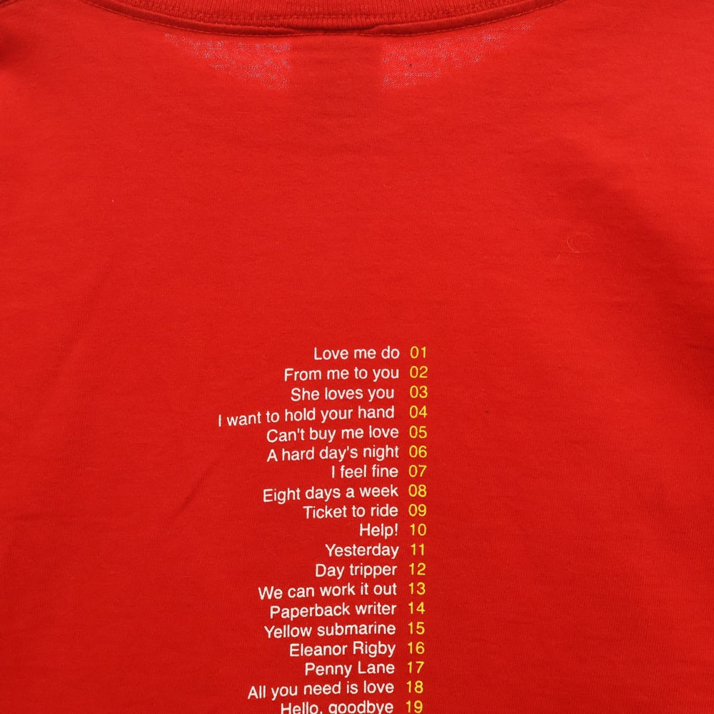 VINTAGE(ヴィンテージ) 00s THE BEATLES 1 ビートルズ 両面プリント Tシャツ 半袖カットソー レッド