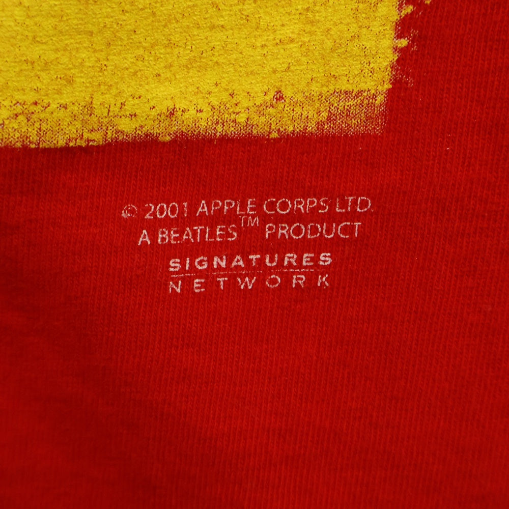 VINTAGE(ヴィンテージ) 00s THE BEATLES 1 ビートルズ 両面プリント Tシャツ 半袖カットソー レッド