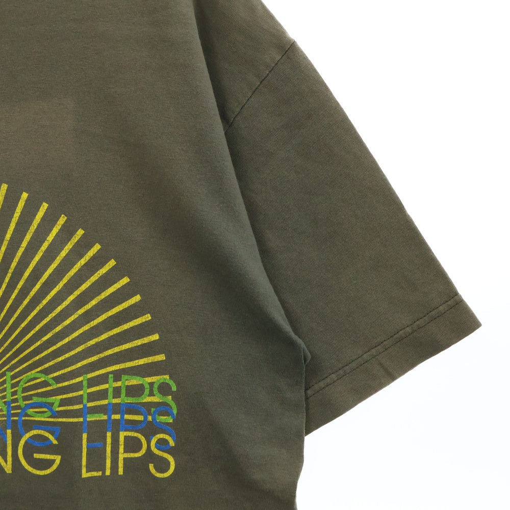 VINTAGE(ヴィンテージ) 90s THE FLAMING LIPS ザフレイミングリップス フロントプリント Tシャツ 半袖カットソー カーキ
