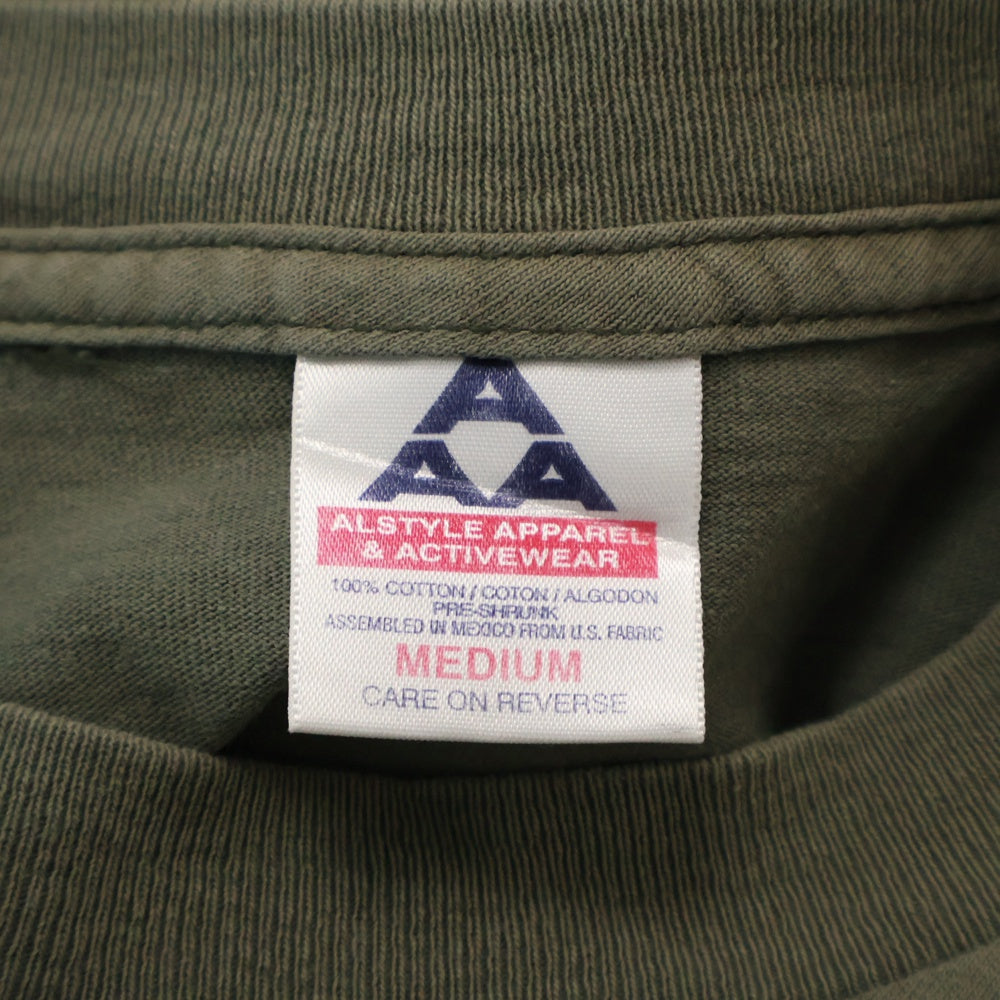 VINTAGE(ヴィンテージ) 90s THE FLAMING LIPS ザフレイミングリップス フロントプリント Tシャツ 半袖カットソー カーキ