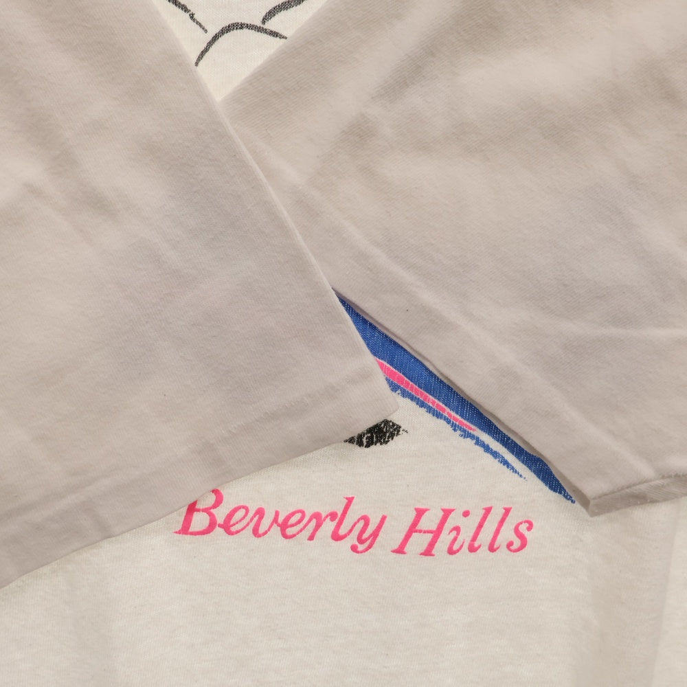 VINTAGE(ヴィンテージ) 90s Beverly Hills ビバリーヒルズ フロントプリント Tシャツ 半袖カットソー ホワイト