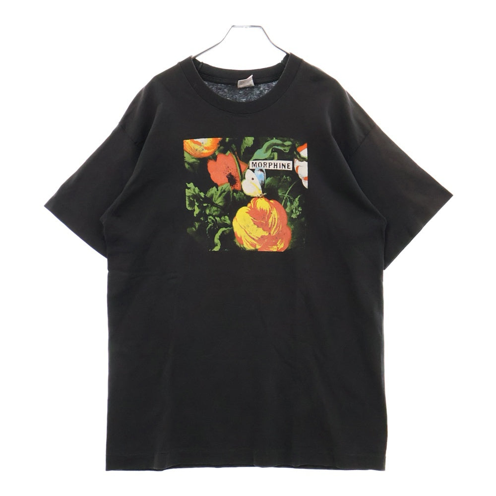 VINTAGE(ヴィンテージ) 90s MORPHINE モーフィン フロントプリント Tシャツ 半袖カットソー ブラック