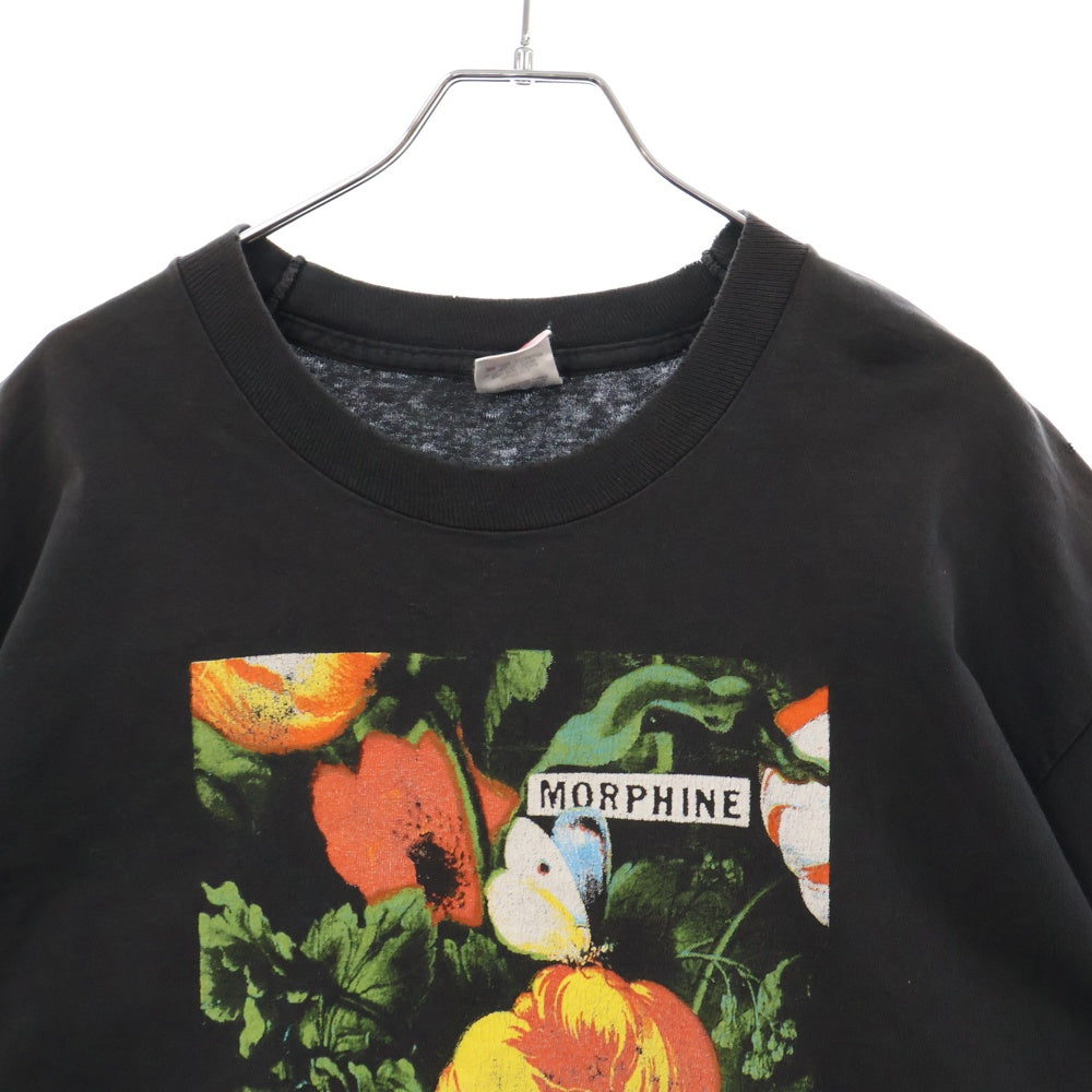 VINTAGE(ヴィンテージ) 90s MORPHINE モーフィン フロントプリント Tシャツ 半袖カットソー ブラック