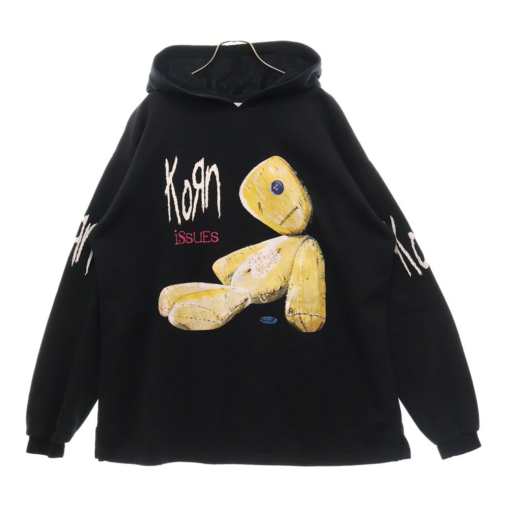 VINTAGE(ヴィンテージ) 90s KORN ISSUES コーン 両面プリント フーディー パーカー ブラック