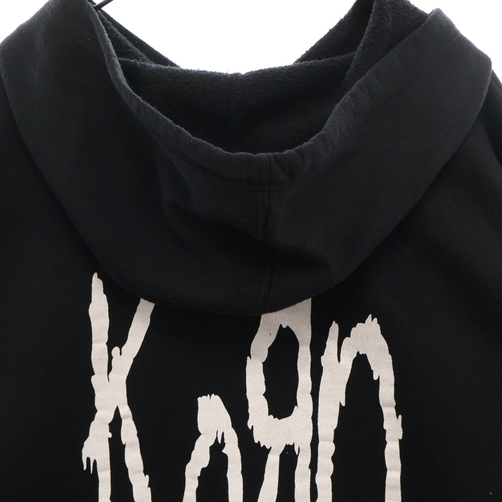 VINTAGE(ヴィンテージ) 90s KORN ISSUES コーン 両面プリント フーディー パーカー ブラック