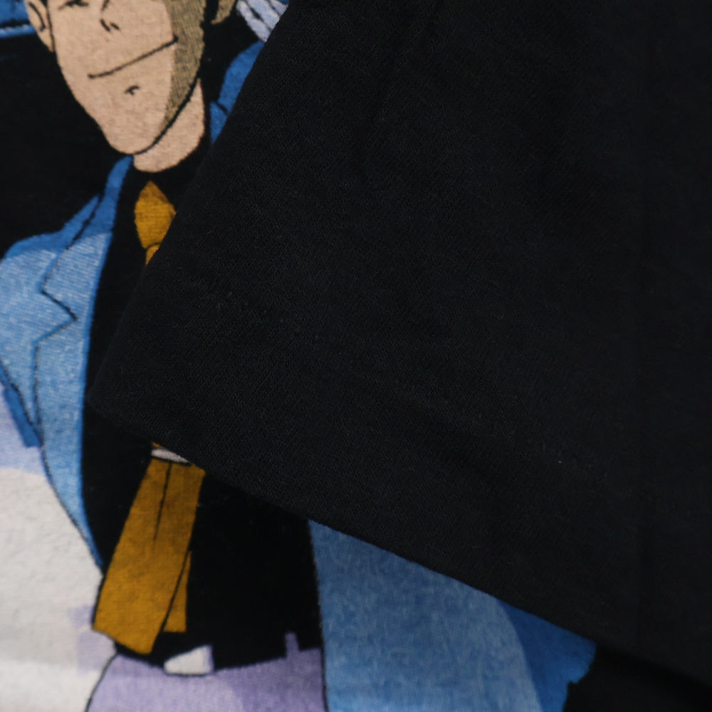 VINTAGE(ヴィンテージ) 90s ルパン三世 カリオストロの城 フロント プリント Tシャツ 半袖カットソー ブラック