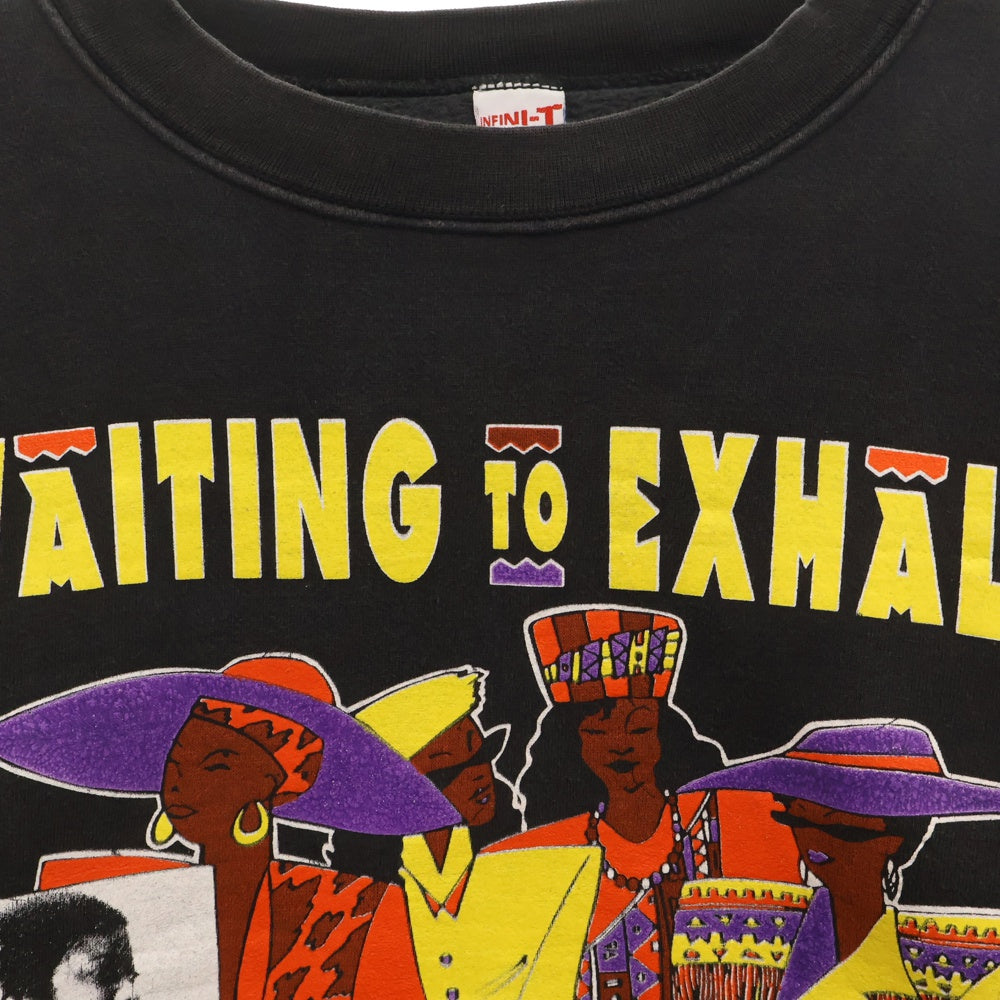 VINTAGE(ヴィンテージ) 90s VINTAGE WAITING TO EXHALE INFINI-T ため息つかせて プロモムービープリント クルーネックスウェット トレーナー ブラック
