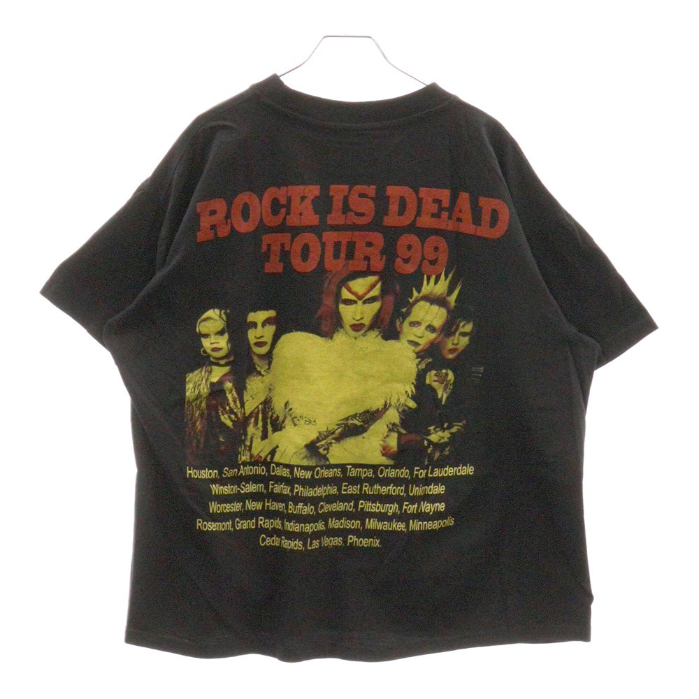 VINTAGE(ヴィンテージ) 90s MARILYN MANSON BOOTLEG TEE マリリンマンソン 両面プリント半袖Tシャツ カットソーブラック