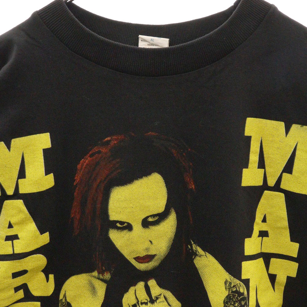 VINTAGE(ヴィンテージ) 90s MARILYN MANSON BOOTLEG TEE マリリンマンソン 両面プリント半袖Tシャツ カットソーブラック