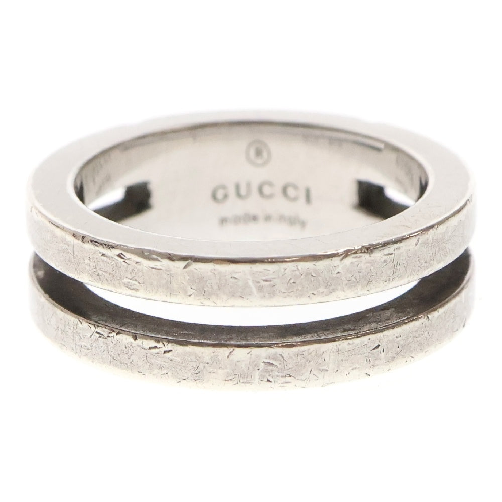 GUCCI(グッチ) プレーン ダブルライン リング シルバー