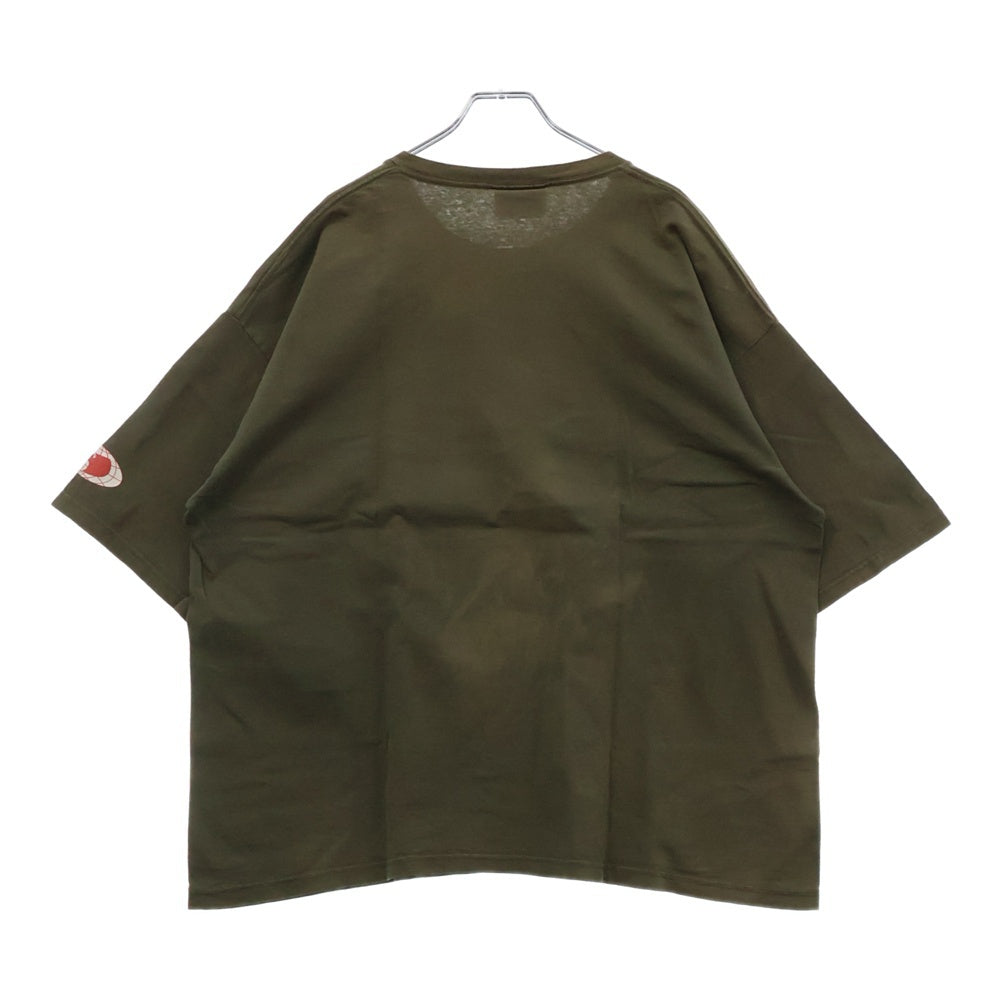 VINTAGE(ヴィンテージ) 90s WU WEAR JEANS CO ウータン ウェア フロントプリント Tシャツ 半袖カットソー カーキ