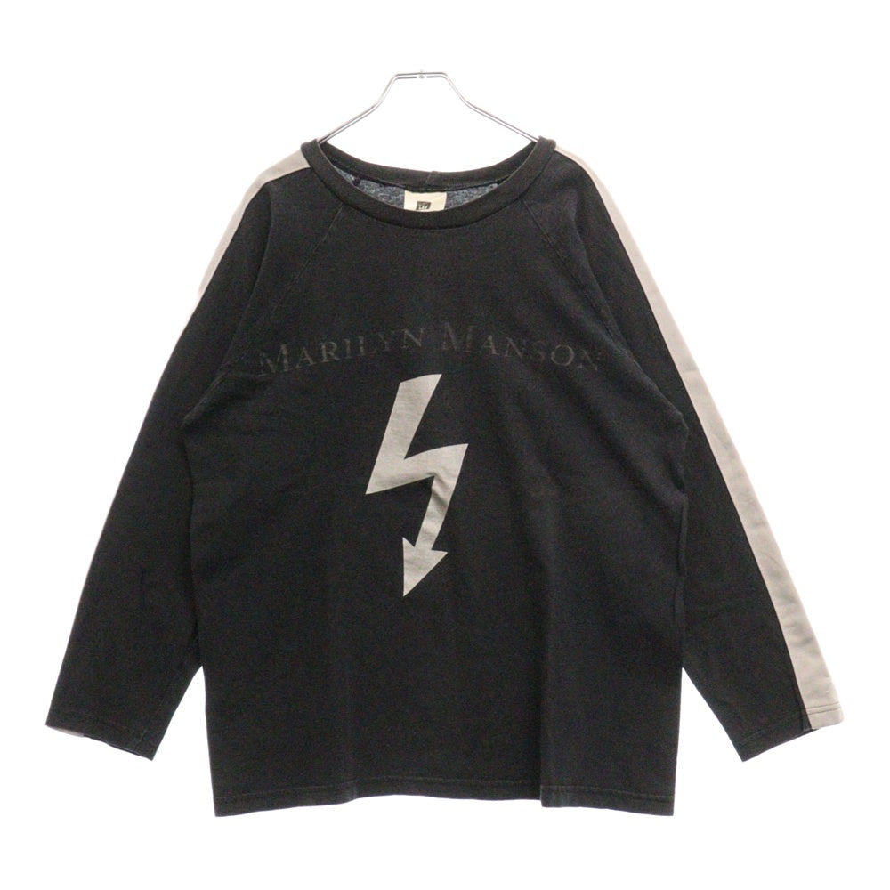 VINTAGE(ヴィンテージ) 90s MARILYN MANSON Arrow L/S マリリンマンソン アロー フロントプリント Tシャツ 長袖カットソー ブラック