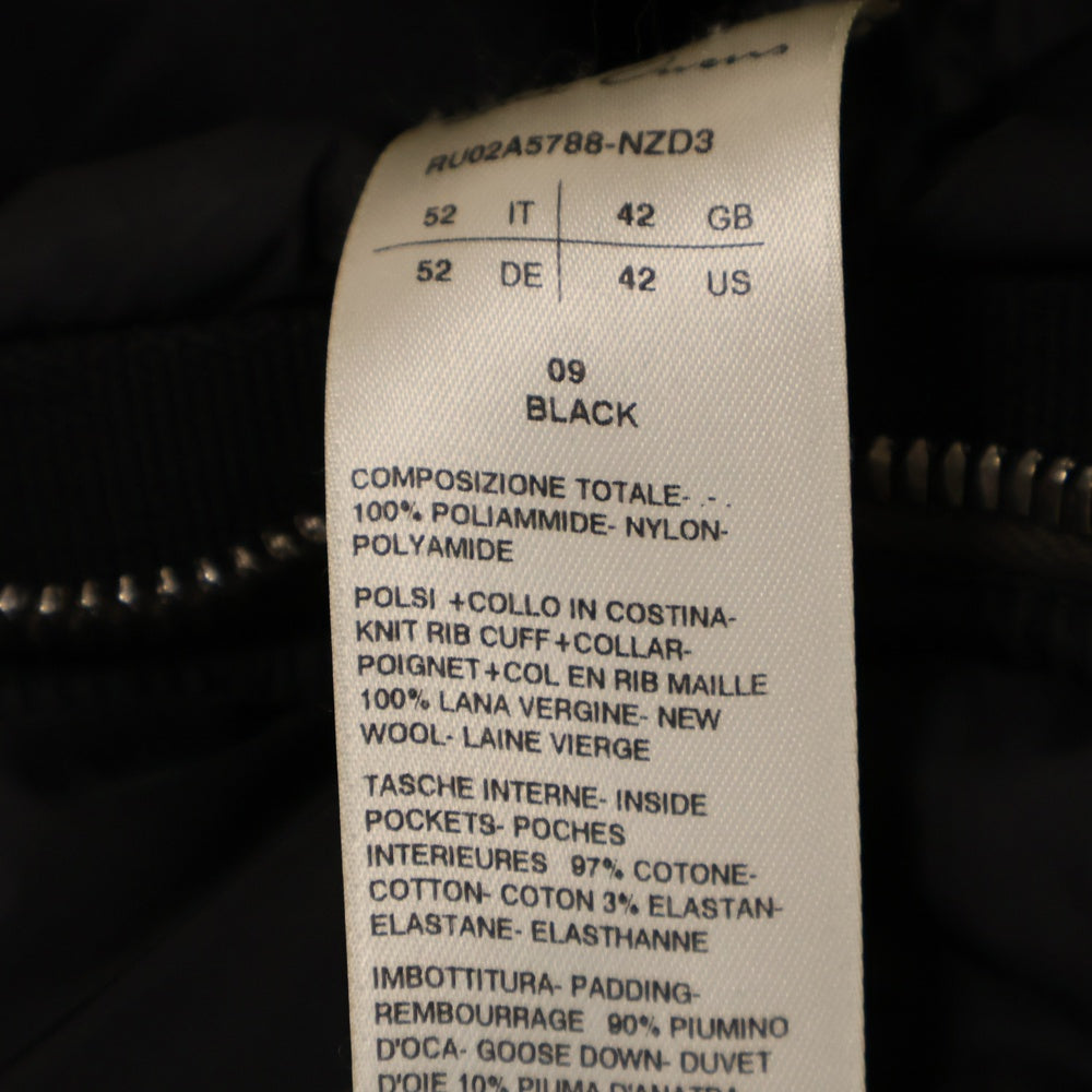 Rick Owens(リックオウエンス) 21AW FLIGHT JACKET RU02A5788-NZD3 フライトダウンジャケット アウター ブラック
