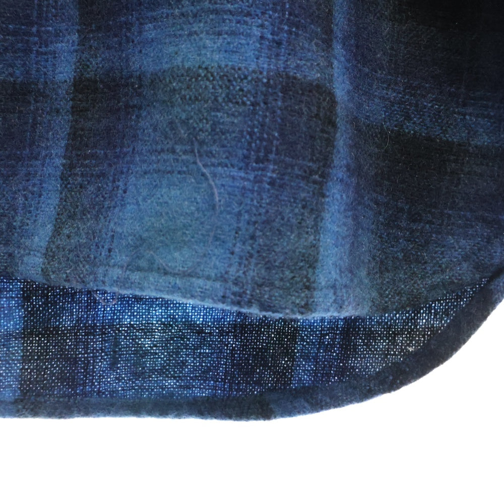 VINTAGE(ヴィンテージ) 70s Sears KINGS ROAD ombre check shirt シアーズ オンブレチェック 1ポケット 長袖 シャツ ブルー