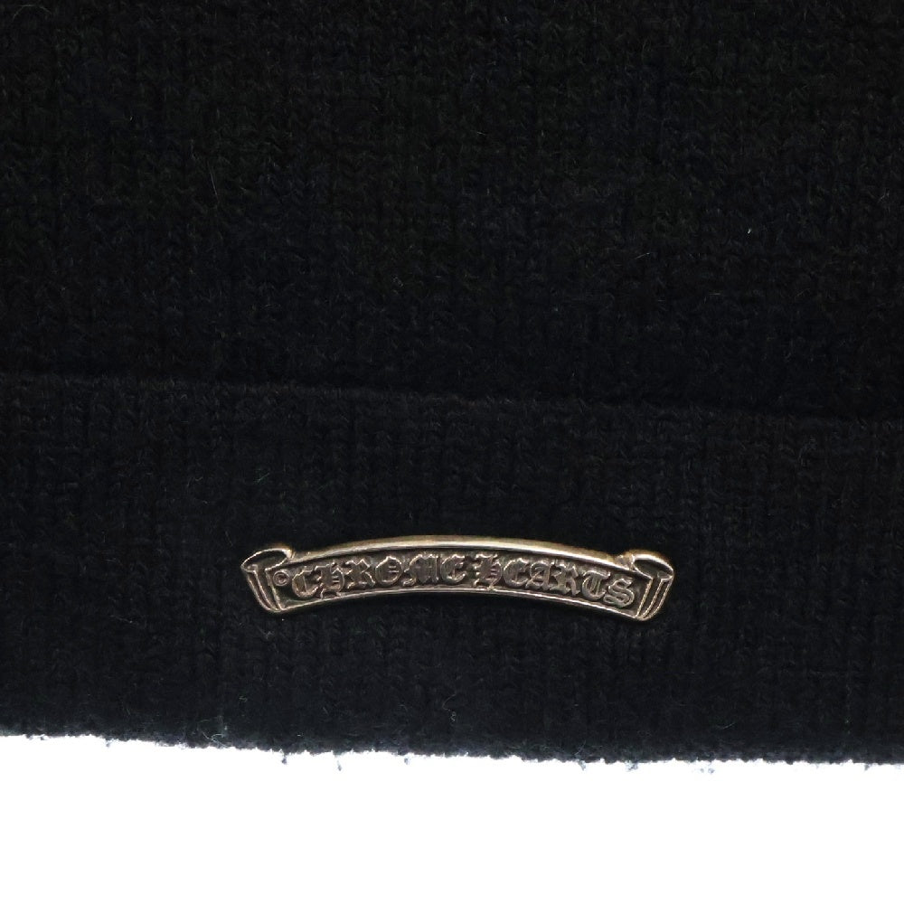 CHROME HEARTS(クロムハーツ) SAILIN ON HD PLVR CHSMR クロス パッチ 刺繍 カシミヤ プルオーバー パーカー ブラック