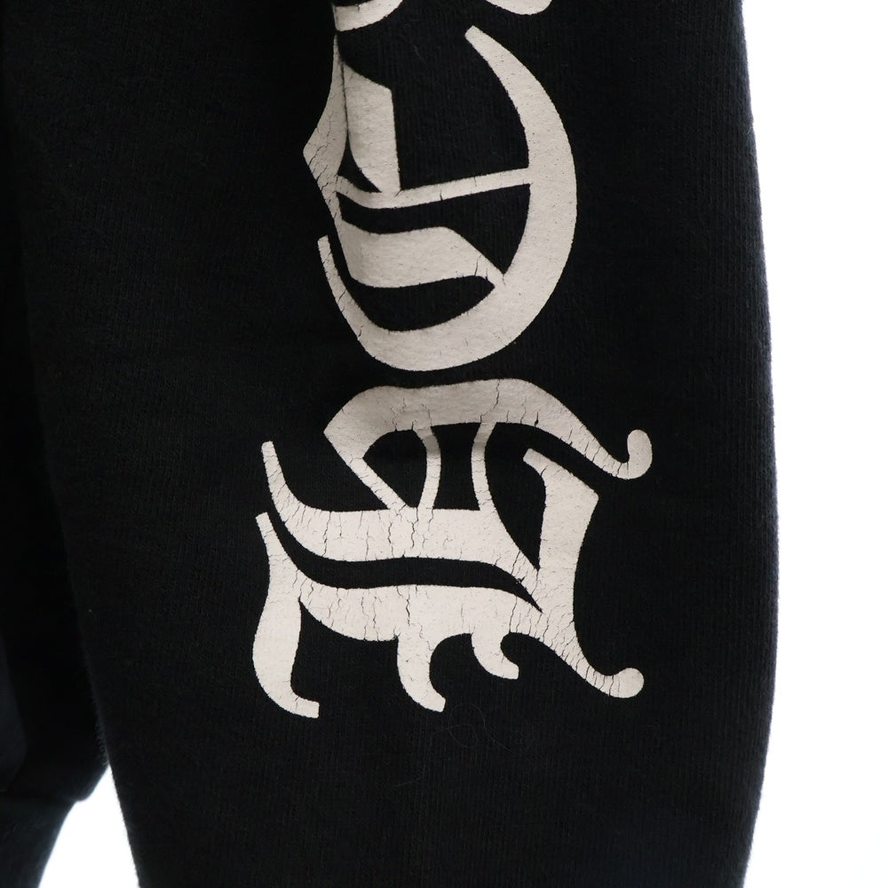 CHROME HEARTS(クロムハーツ) VERTICAL ARM LOGO HOODIE バーティカル アーム ロゴ フーディ プルオーバー スウェット パーカー ブラック