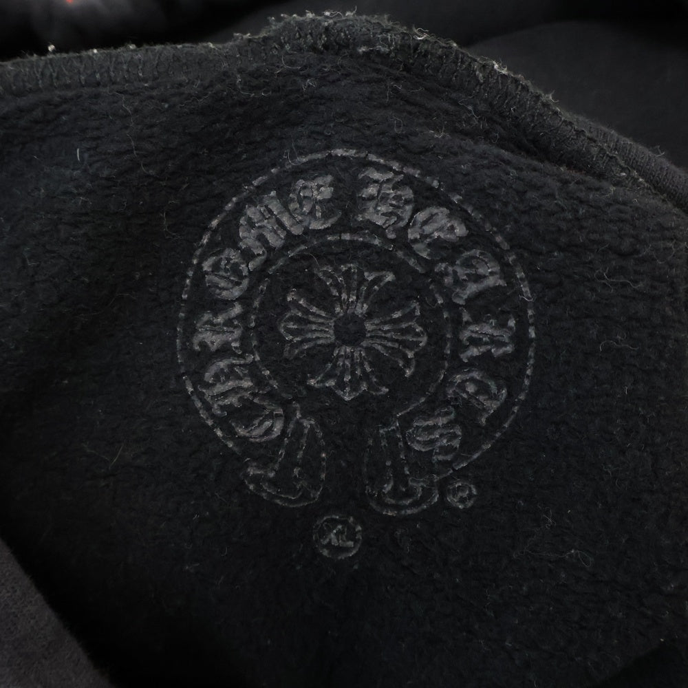 CHROME HEARTS(クロムハーツ) VERTICAL ARM LOGO HOODIE バーティカル アーム ロゴ フーディ プルオーバー スウェット パーカー ブラック