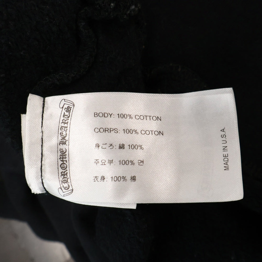 CHROME HEARTS(クロムハーツ) VERTICAL ARM LOGO HOODIE バーティカル アーム ロゴ フーディ プルオーバー スウェット パーカー ブラック