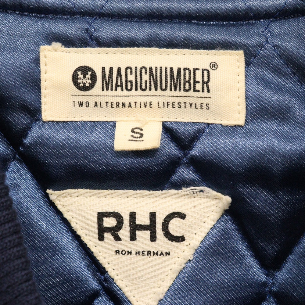 RHC Ron Herman(アールエイチシー ロンハーマン) MAGIC NUMBER SOUVENIR JACKET バック刺繍 スーベニア ジャケット ブルー/アイボリー
