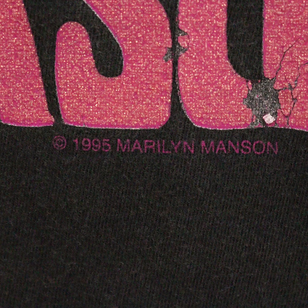 VINTAGE(ヴィンテージ) 90s MARILYN MANSON EVERLASTING COCKSUCKER マリリンマンソン エヴァーラスティング コックサッカー Tシャツ 半袖カットソー ブラック