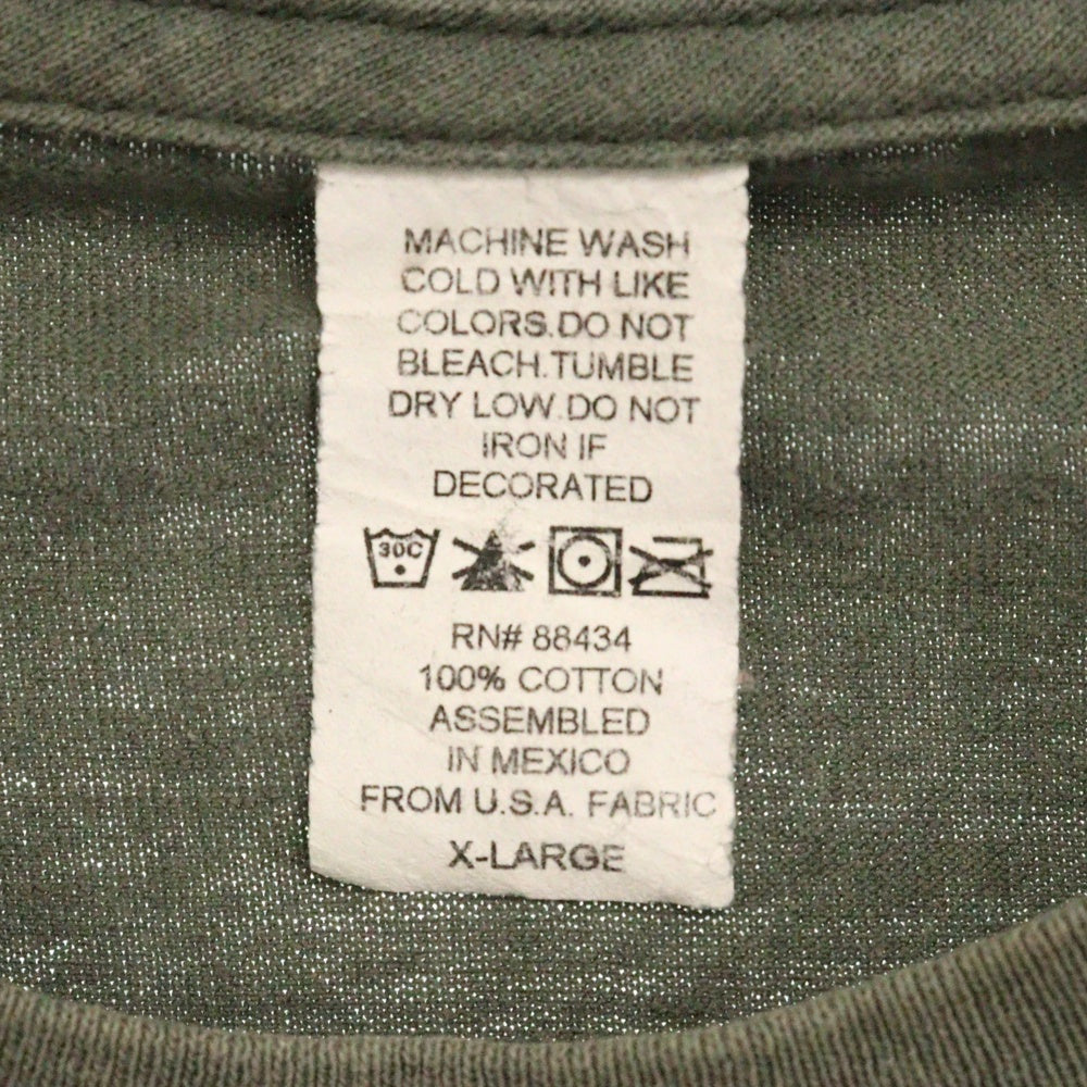 VINTAGE(ヴィンテージ) 90s deftones デフトーンズ フロント プリント Tシャツ 半袖カットソー カーキ