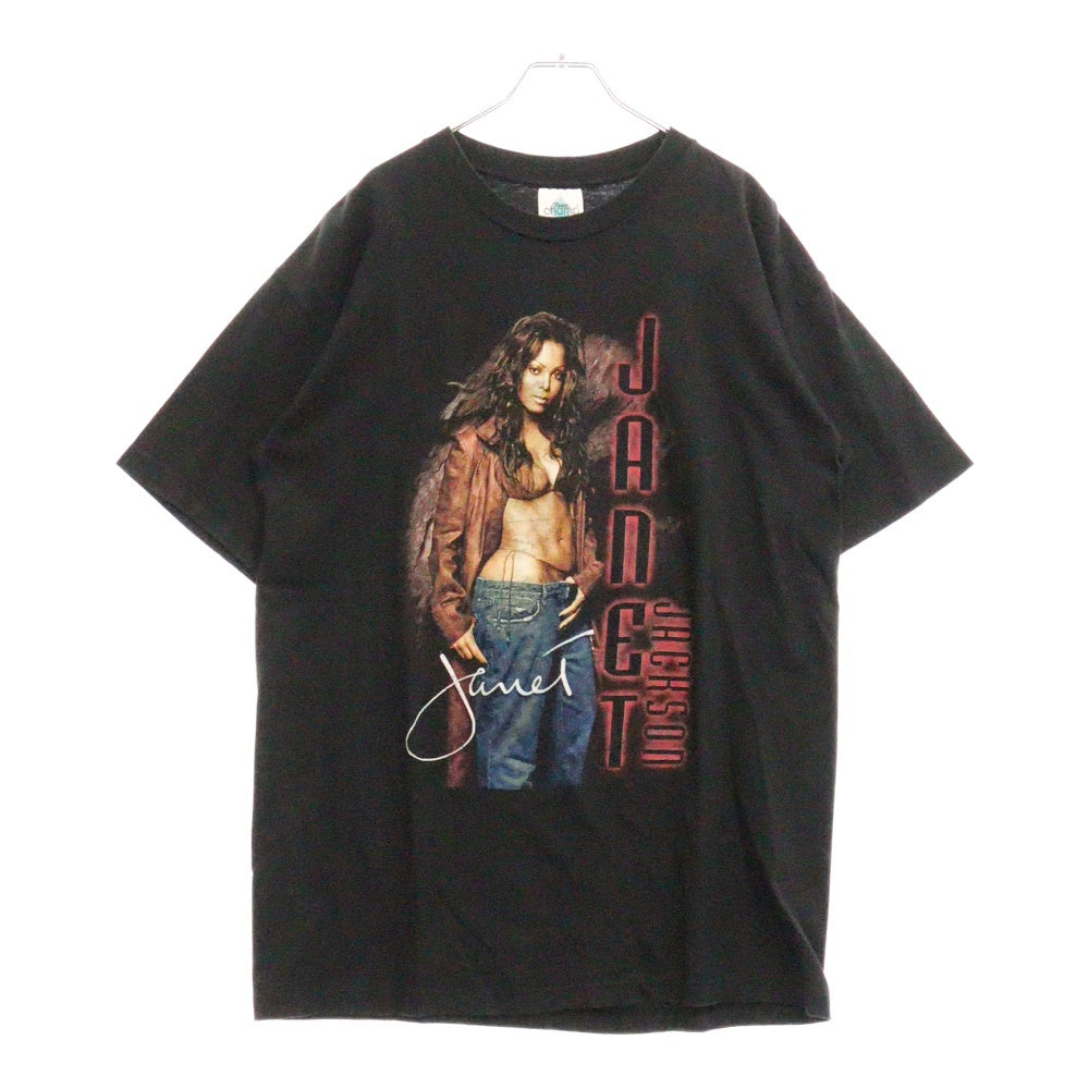 VINTAGE(ヴィンテージ) 90s JANET JACKSON ALL FOR YOU TOUR BOOTLEG TEE ジャネットジャクソン 両面プリント半袖Tシャツ カットソー ブラック