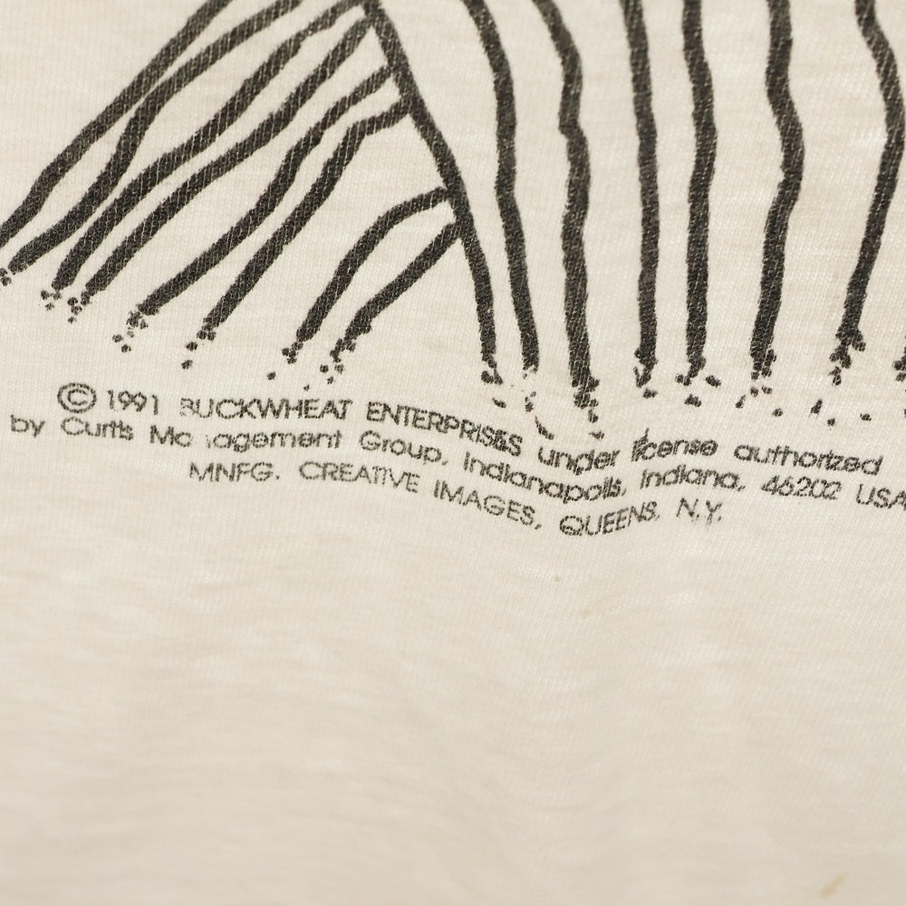 VINTAGE(ヴィンテージ) 90s BUCKWHEAT バックウィート フロント プリント Tシャツ 半袖カットソー ホワイト