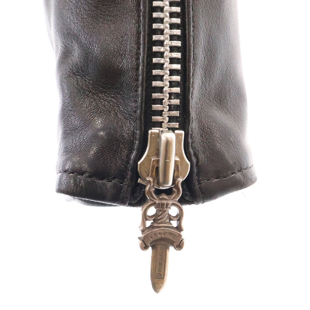 CHROME HEARTS(クロムハーツ) RACING2 レーシング2 ダガージップシングルライダースレザージャケット ブラック