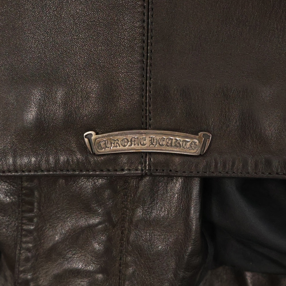 CHROME HEARTS(クロムハーツ) RACING2 レーシング2 ダガージップシングルライダースレザージャケット ブラック