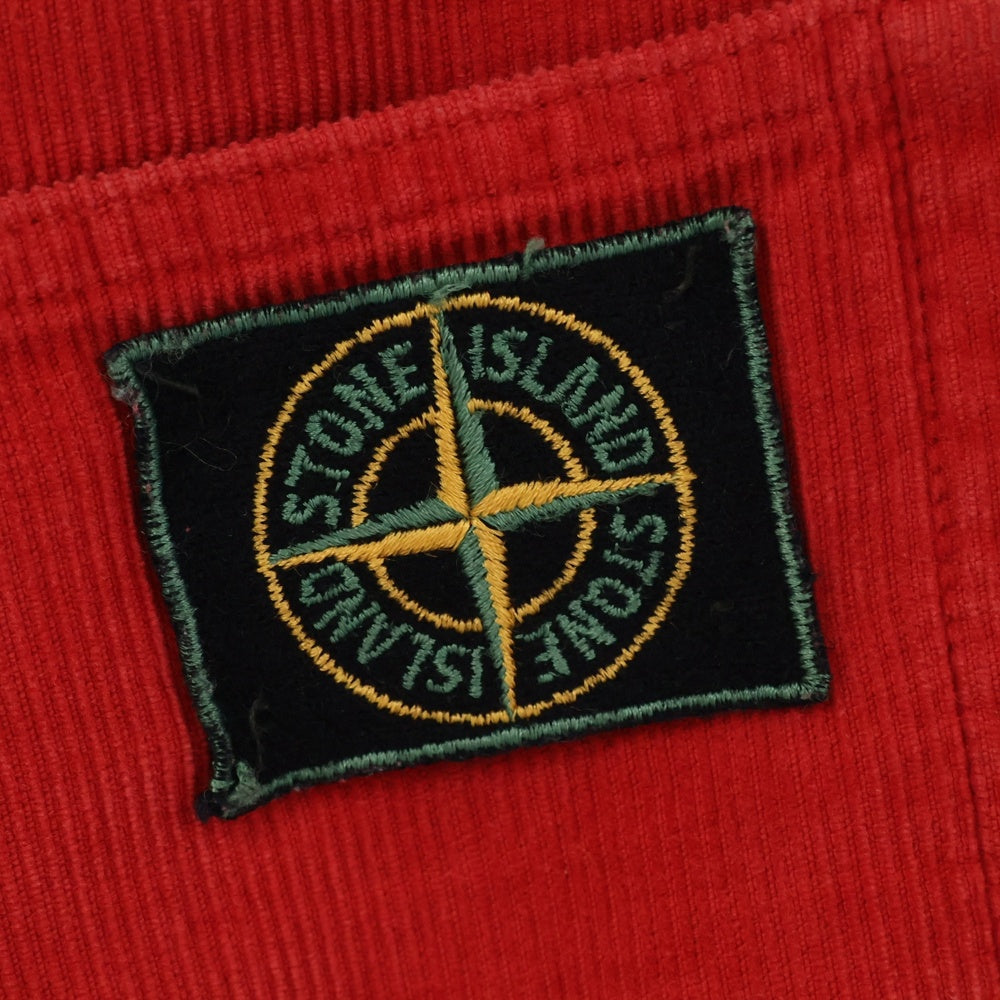 STONE ISLAND(ストーンアイランド) 80s ARCHIVE Green Edge CORDUROY PANTS グリーンエッジ コーデュロイ パンツ レッド