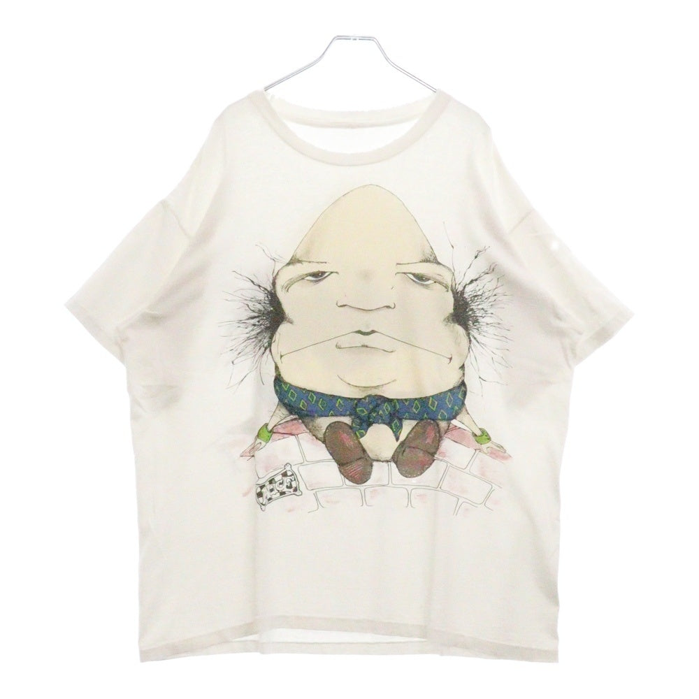 VINTAGE(ヴィンテージ) 90s Alice in Wonderland Humpty Dumpty 不思議の国のアリス ハンプティ・ダンプティ 両面プリント Tシャツ 半袖カットソー ホワイト