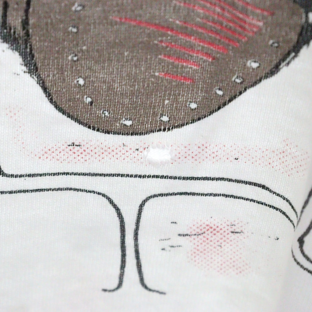 VINTAGE(ヴィンテージ) 90s Alice in Wonderland Humpty Dumpty 不思議の国のアリス ハンプティ・ダンプティ 両面プリント Tシャツ 半袖カットソー ホワイト