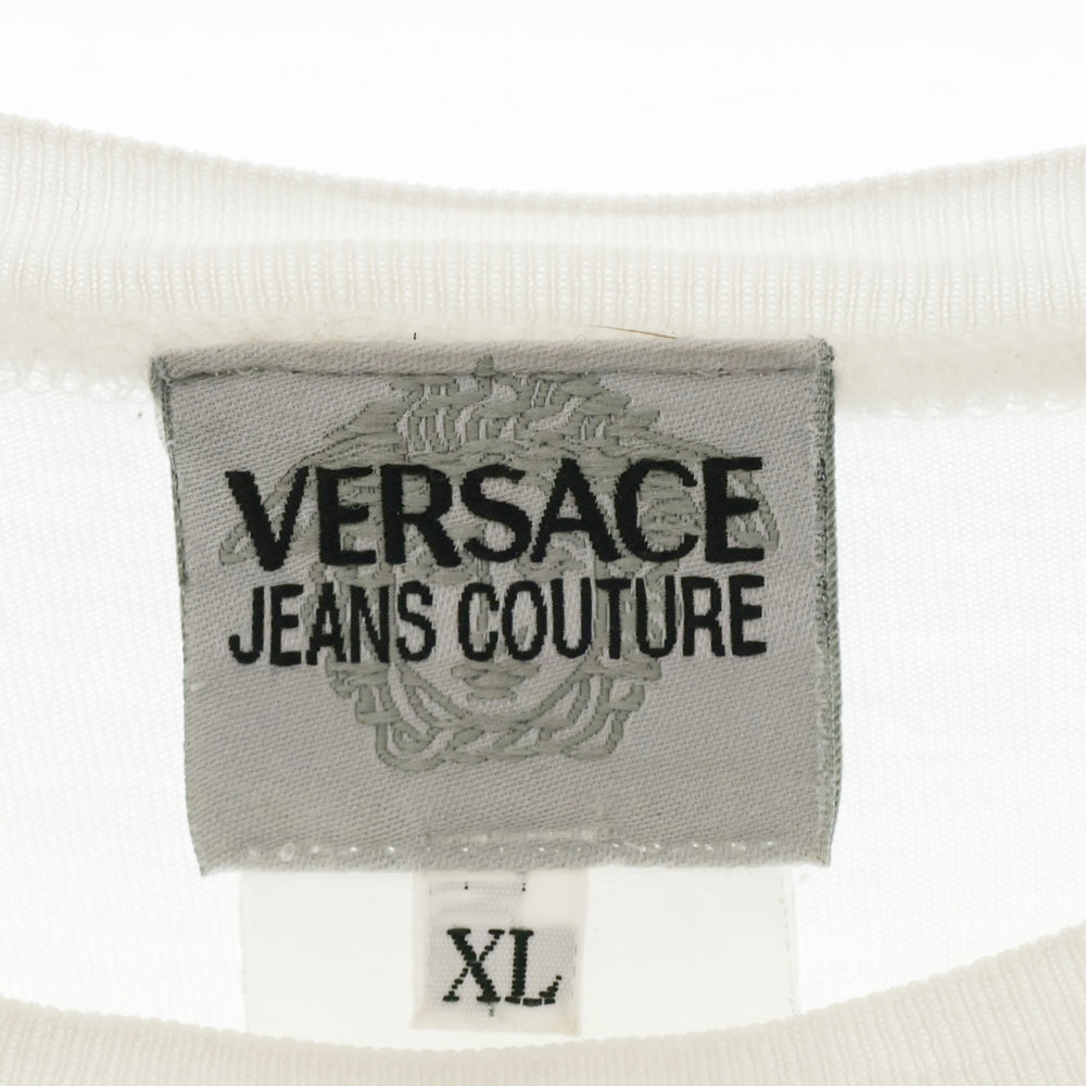 VERSACE JEANS COUTURE(ヴェルサーチジーンズクチュール) PHOTO PRINT TEE ROCK AND ROYALTY フォトプリント Tシャツ 半袖カットソー ホワイト