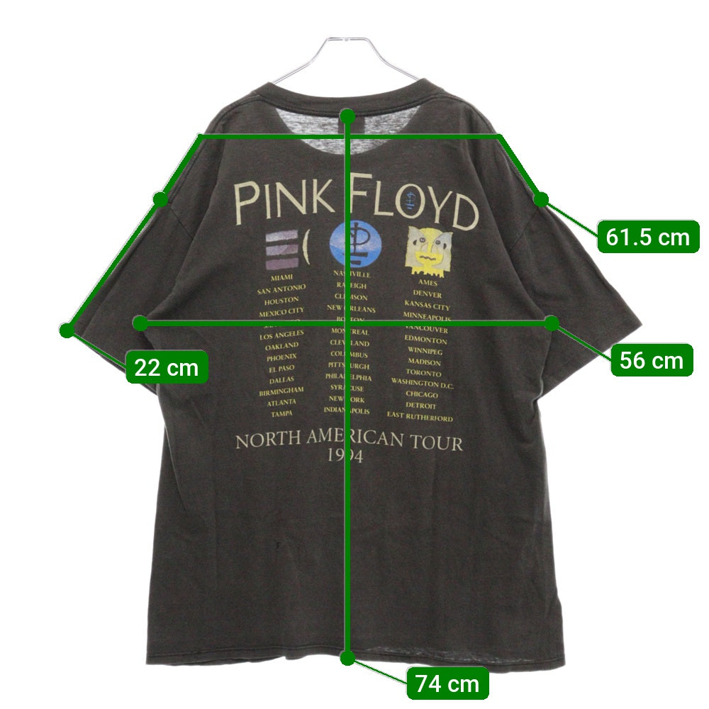 VINTAGE(ヴィンテージ) 90s PINK FLOYD NORTH AMERICAN TOUR ピンクフロイド Tシャツ 半袖カットソー ブラック
