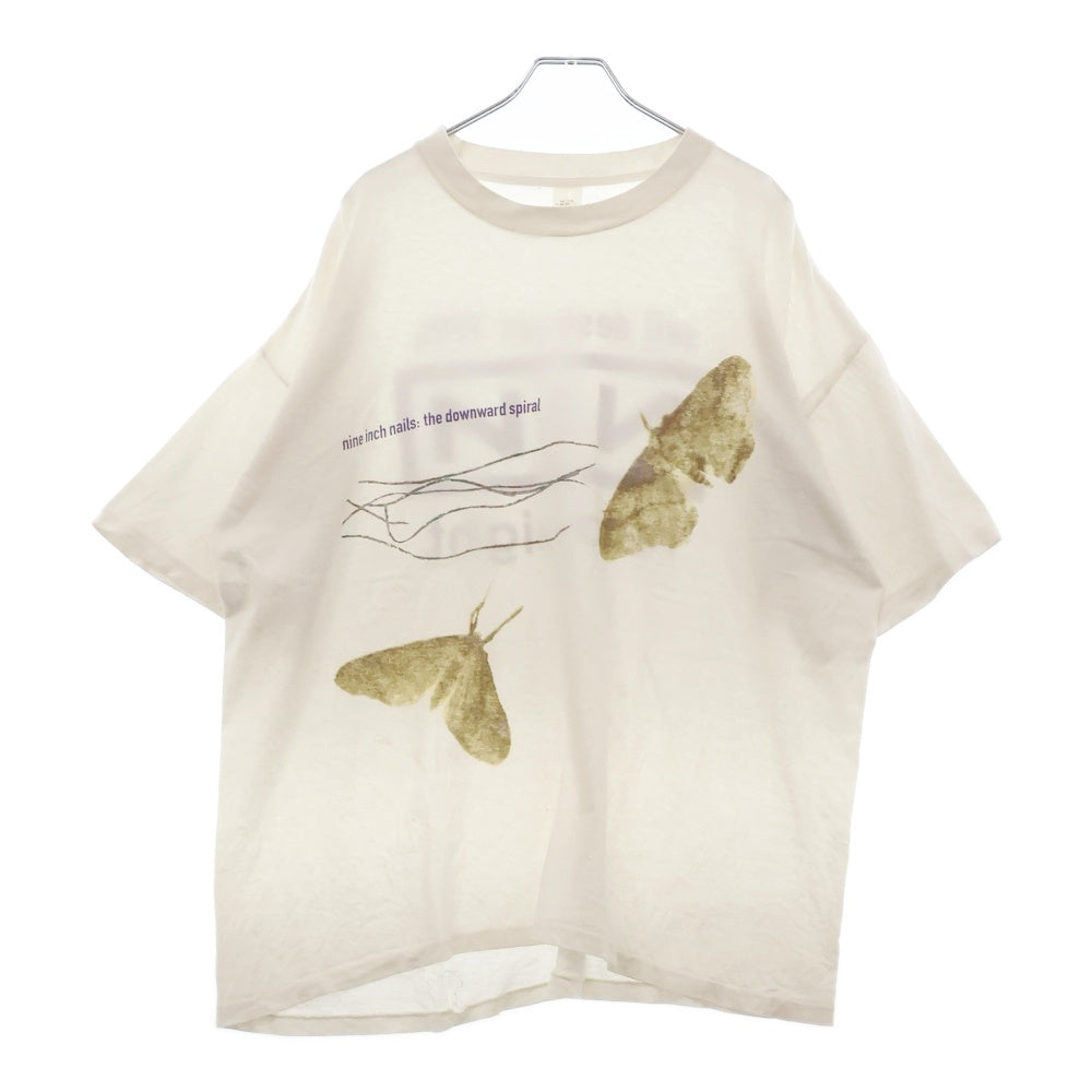 VINTAGE(ヴィンテージ) 90s ナインインチネイルズ ザダウンワードスパイラル セルフデストラクト Tシャツ 半袖カットソー ホワイト