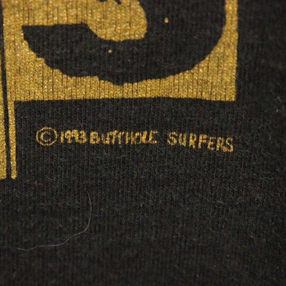 VINTAGE(ヴィンテージ) 90s BUTTHOLE SURFERS 1993 INDEPENDENT WORM SALOON TEE アンクル全国通販 両面プリント半袖Tシャツ カットソー ブラック