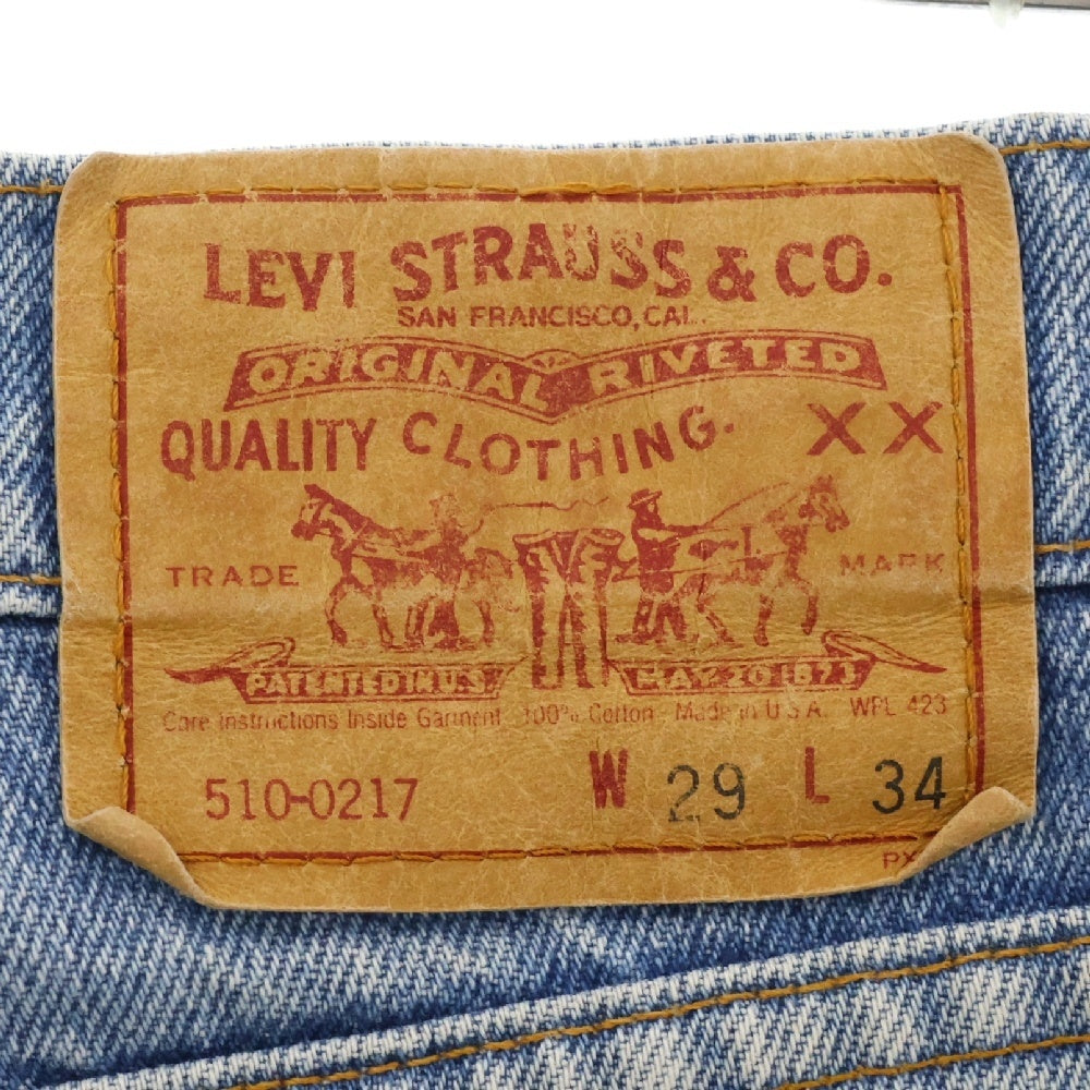 Levi's(リーバイス) 00s 510 スモールe ボタン裏刻印 525 デニム パンツ インディゴ