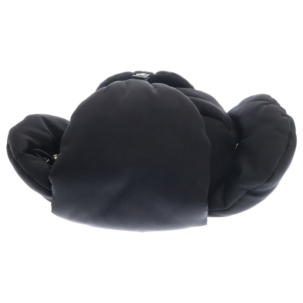 PRADA(プラダ) イヤー フラップ ナイロン トラパーハット 帽子 ブラック