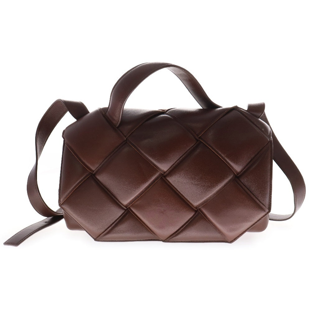 BOTTEGA VENETA(ボッテガヴェネタ) マキシイントレチャート カーフ トップハンドルバッグ ブラウン