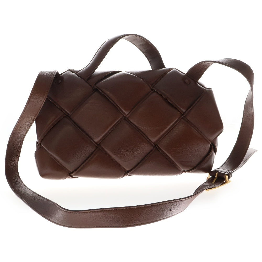BOTTEGA VENETA(ボッテガヴェネタ) マキシイントレチャート カーフ トップハンドルバッグ ブラウン