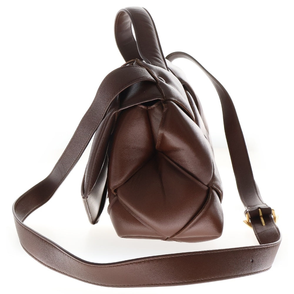 BOTTEGA VENETA(ボッテガヴェネタ) マキシイントレチャート カーフ トップハンドルバッグ ブラウン