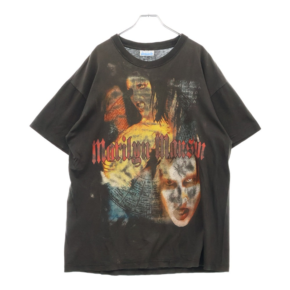 VINTAGE(ヴィンテージ) 90s MARILYN MANSON マリリンマンソン 両面プリント Tシャツ 半袖カットソー ブラック