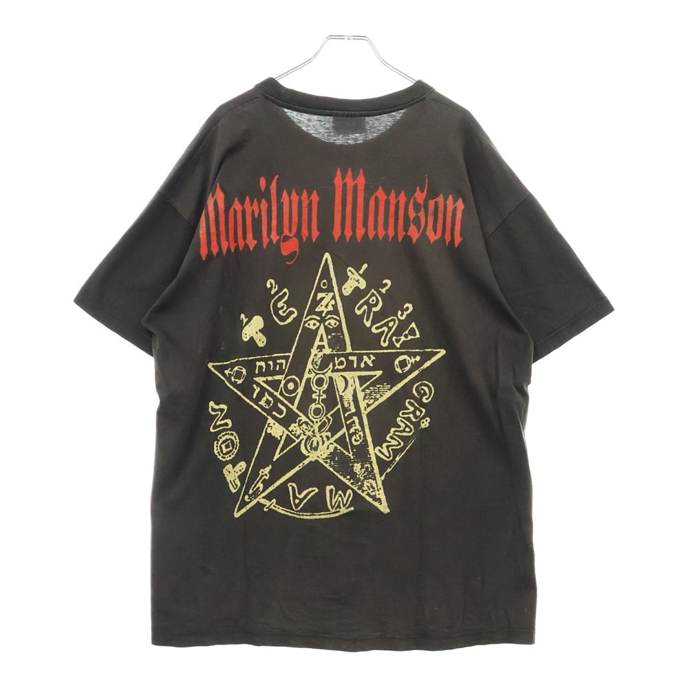 VINTAGE(ヴィンテージ) 90s MARILYN MANSON マリリンマンソン 両面プリント Tシャツ 半袖カットソー ブラック