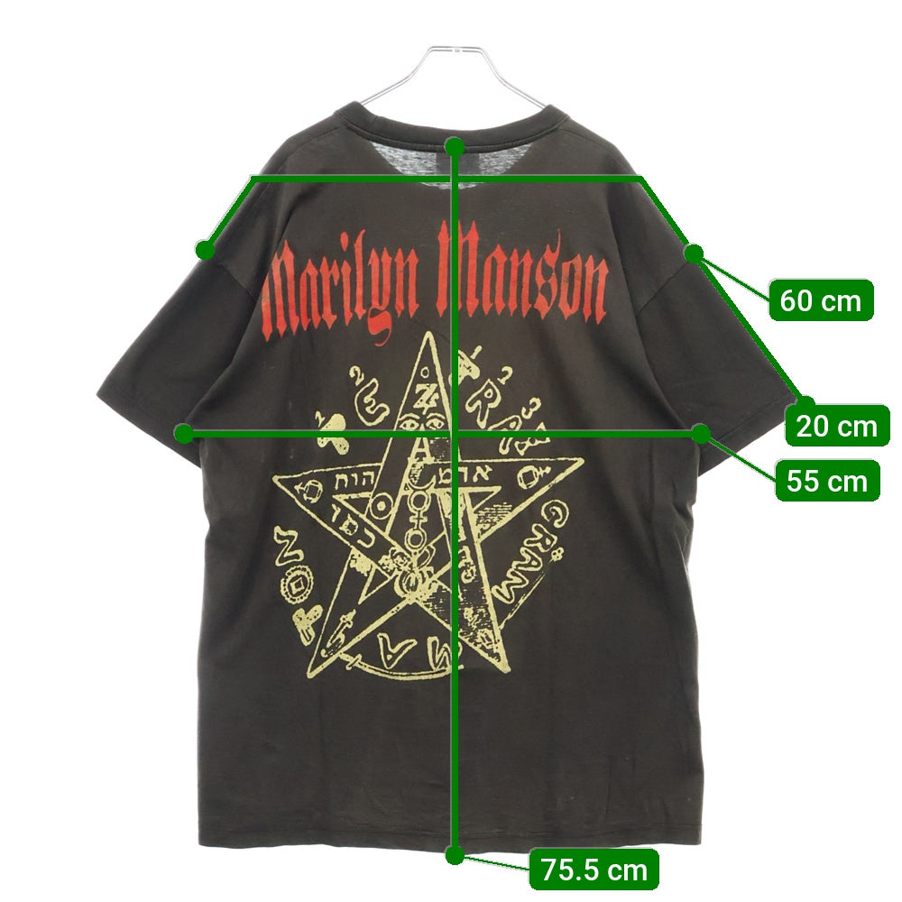 VINTAGE(ヴィンテージ) 90s MARILYN MANSON マリリンマンソン 両面プリント Tシャツ 半袖カットソー ブラック