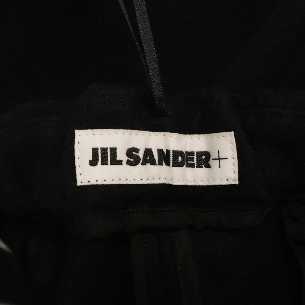 JIL SANDER +(ジルサンダープラス) 24AW Flannel Tapered Trousers ウール フランネル イージー パンツ ブラック J40KA0232 J40182